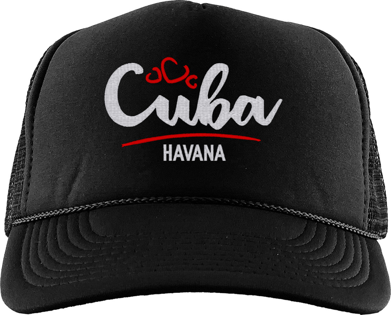 Cuba Typography Foam Trucker Hat