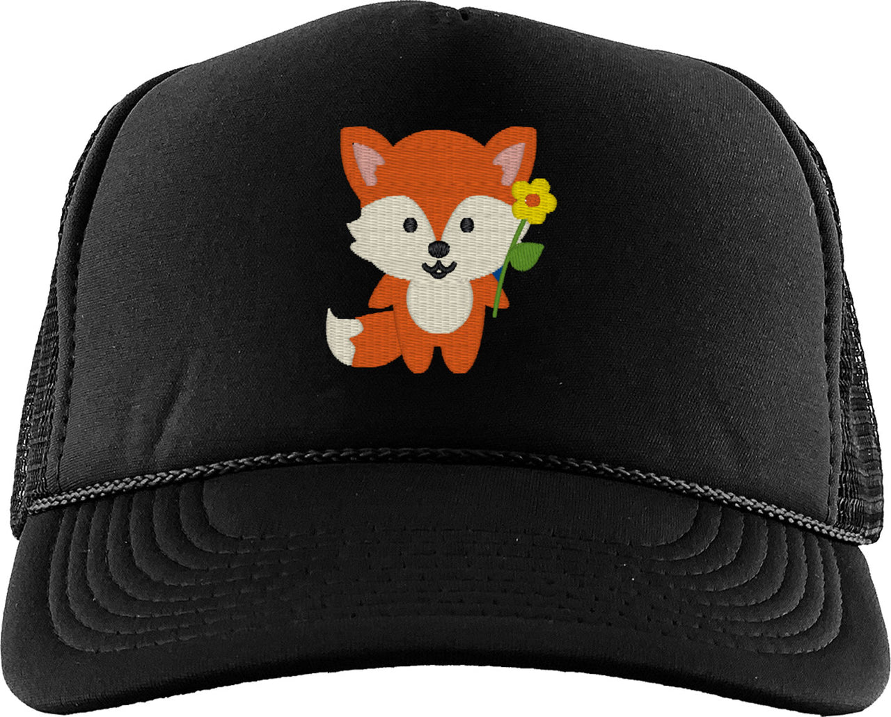 Cute Fox With Flower Foam Trucker Hat