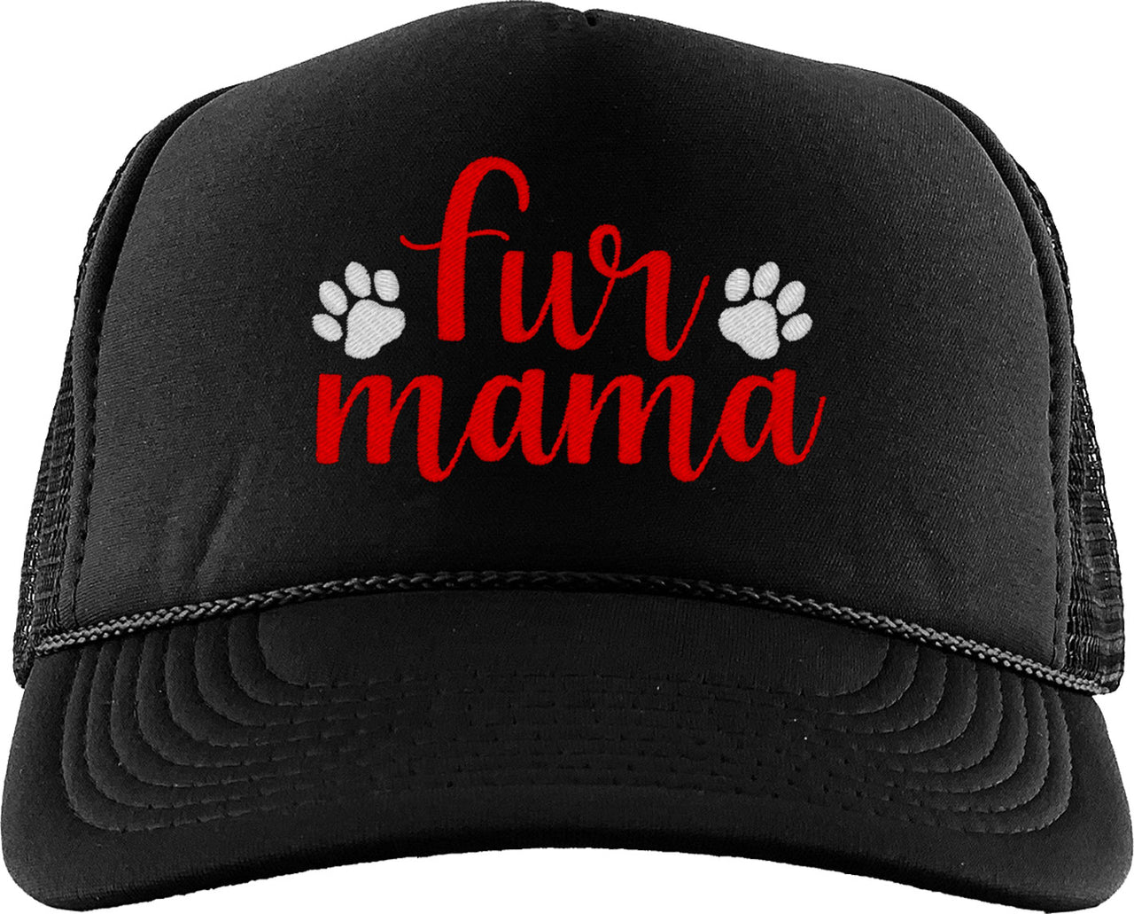 Fur Mama Dog Paw Print Foam Trucker Hat