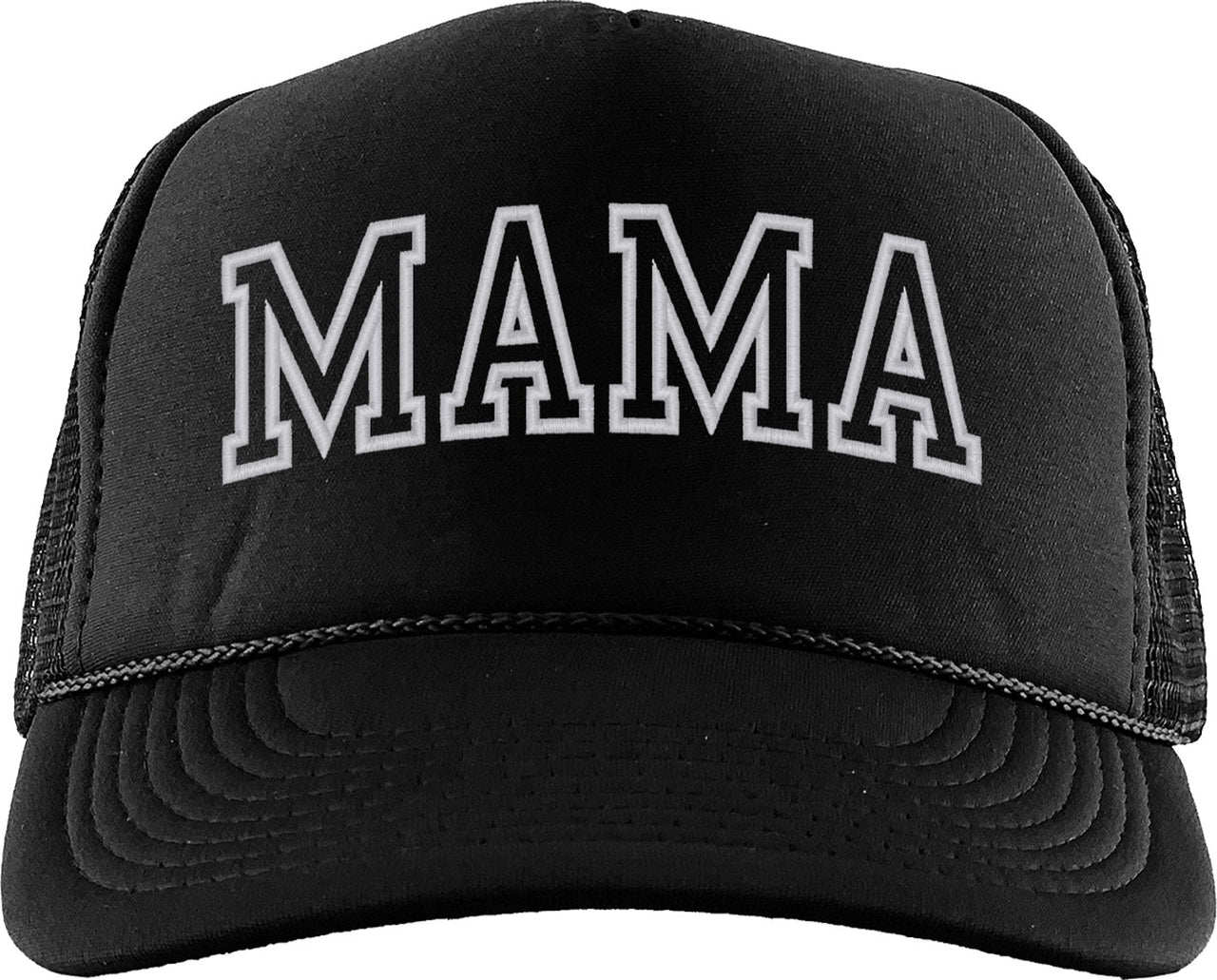 Mama Outline Text Foam Trucker Hat