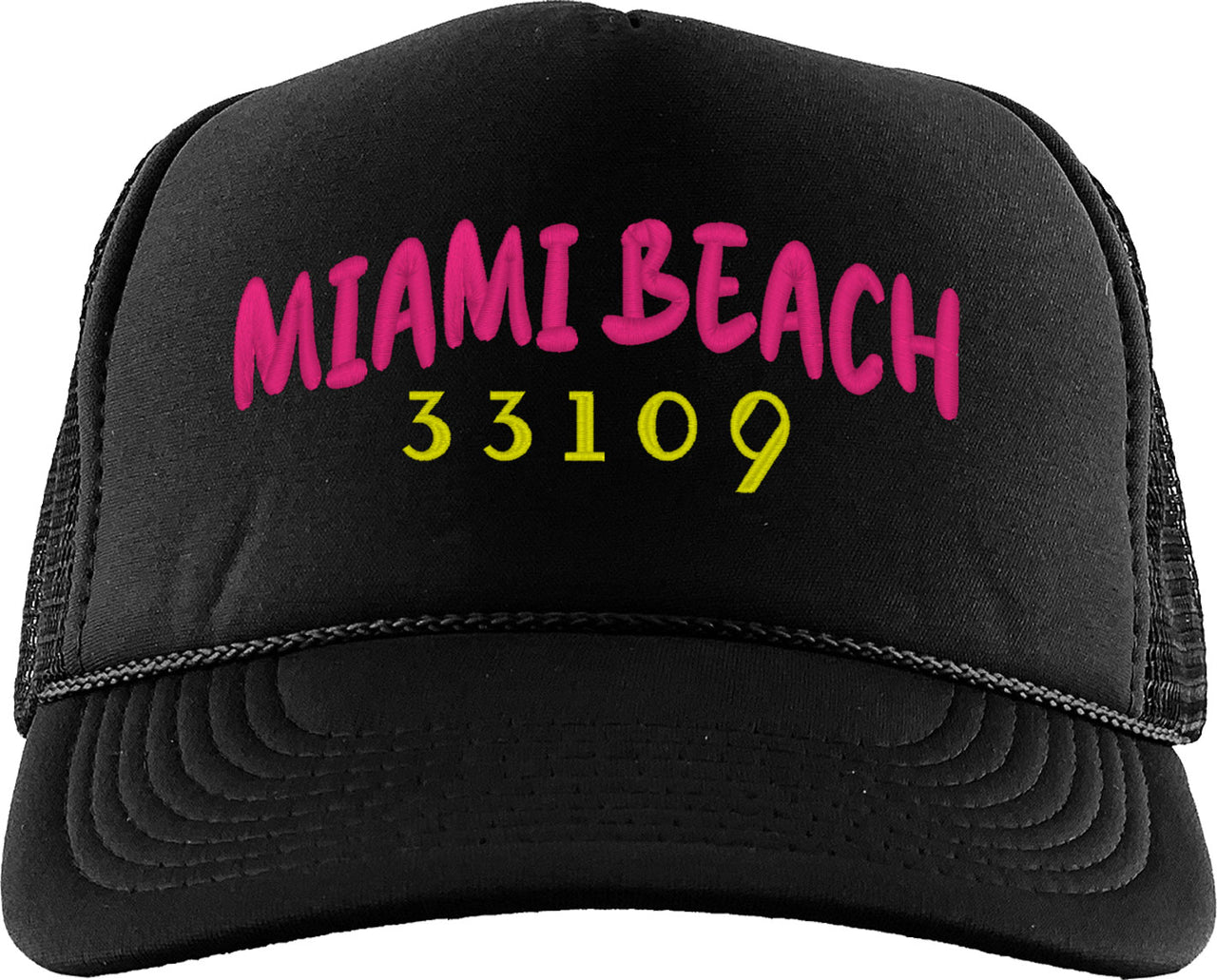 Miami Beach 33109 Foam Trucker Hat