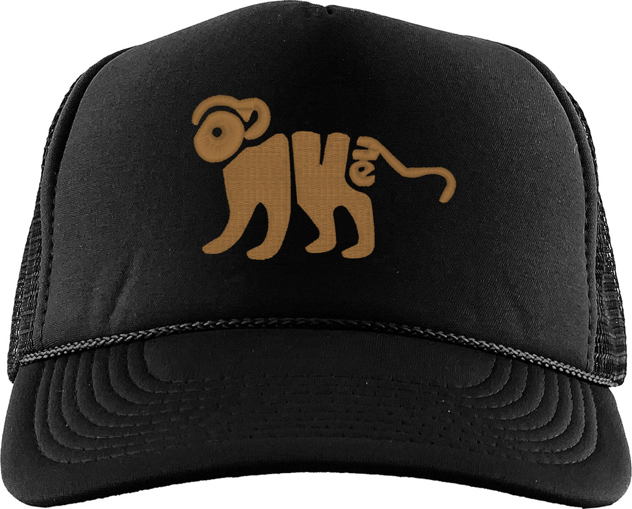 Monkey Typography Foam Trucker Hat