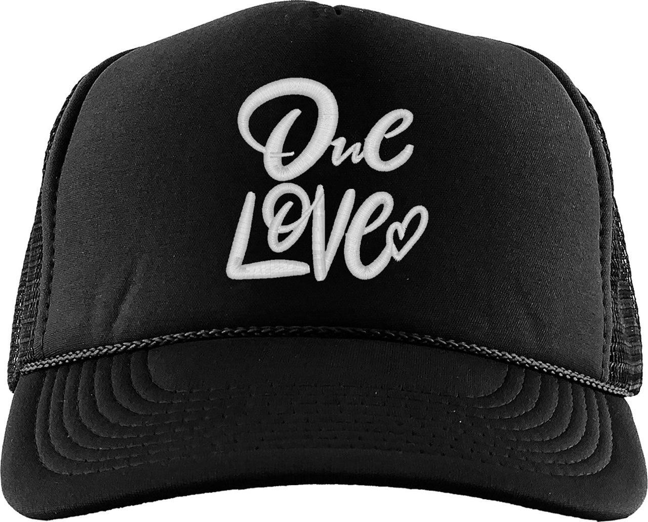 One Love Typography Foam Trucker Hat