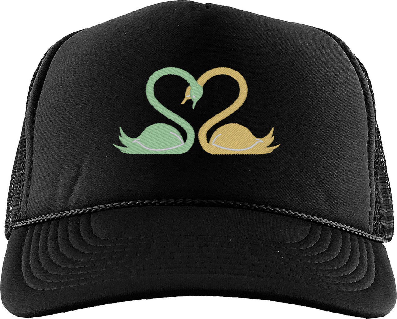 Swan Hearts Foam Trucker Hat