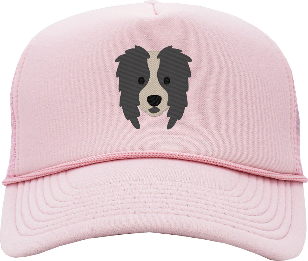 Border Collie Dog Face Foam Trucker Hat