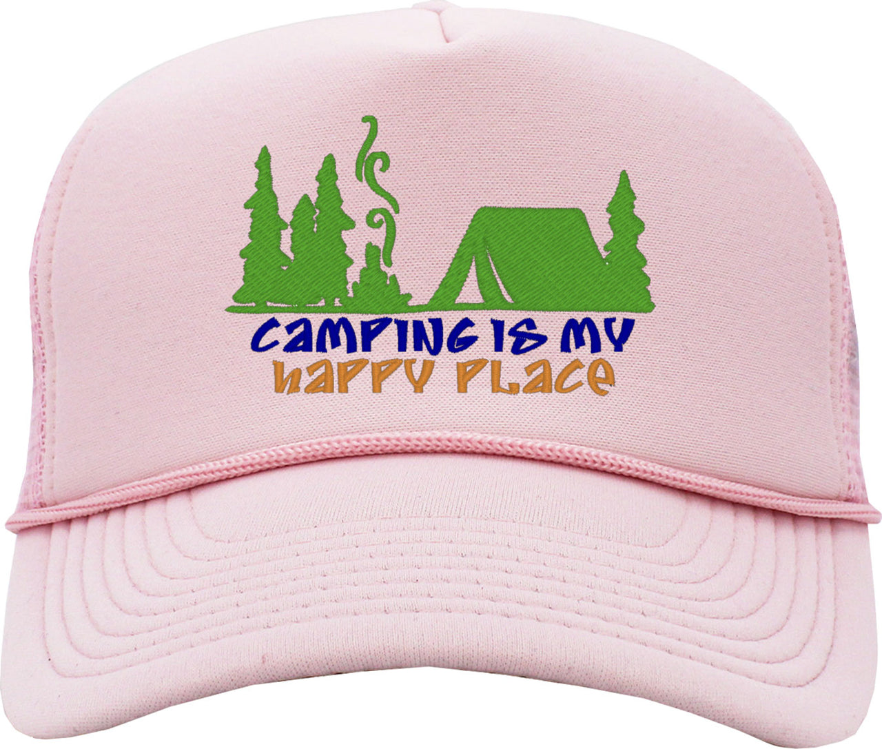 Camping Is My Happy Place Foam Trucker Hat