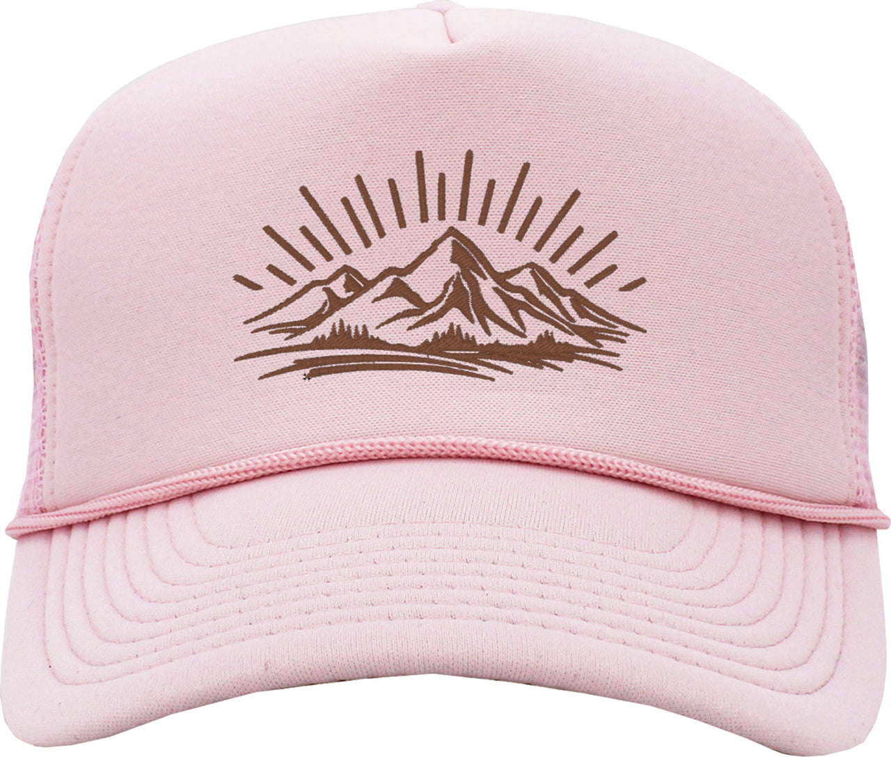 Mountain Outline Silhouette Foam Trucker Hat