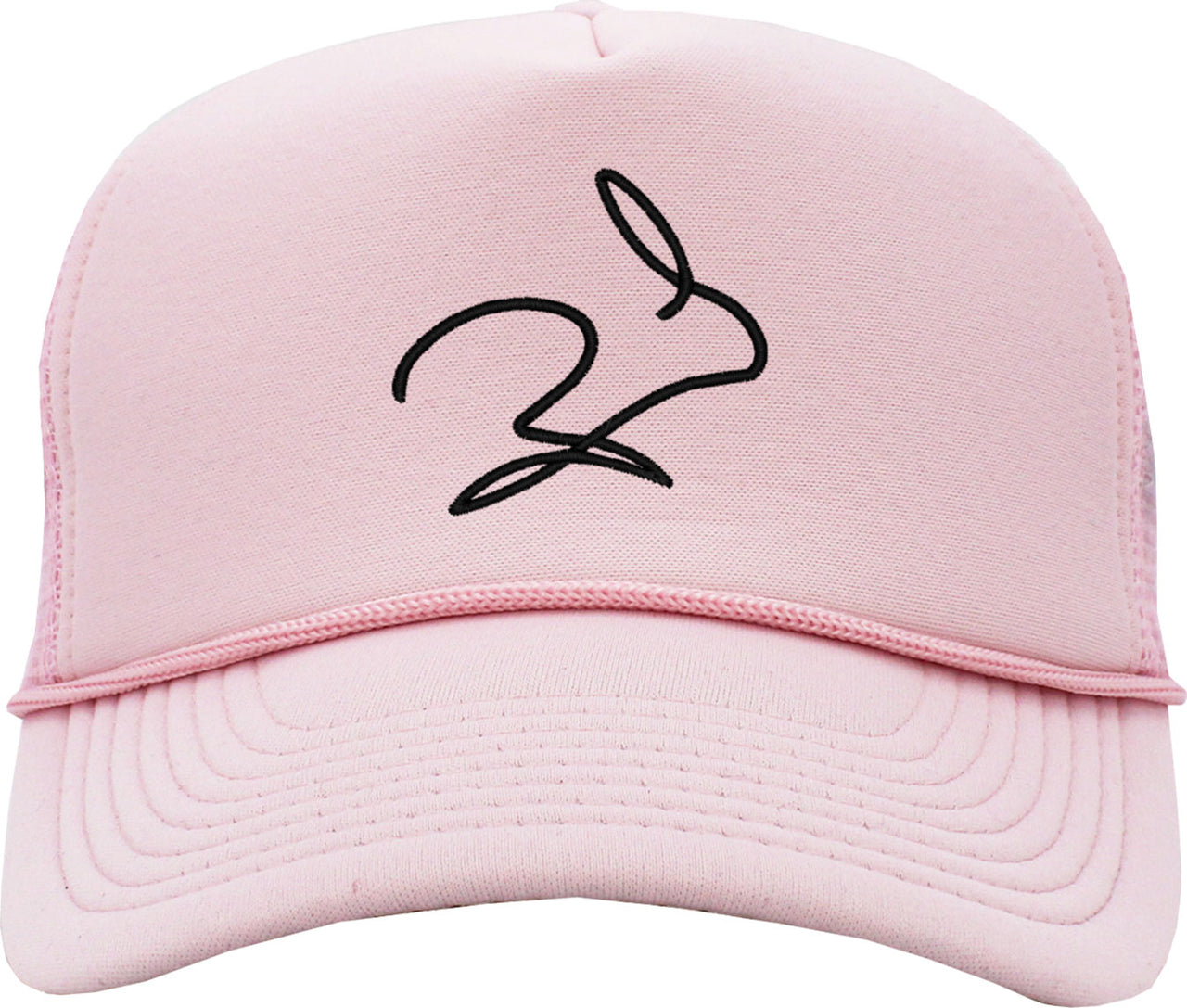 One Line Rabbit Bunny Drawing Foam Trucker Hat