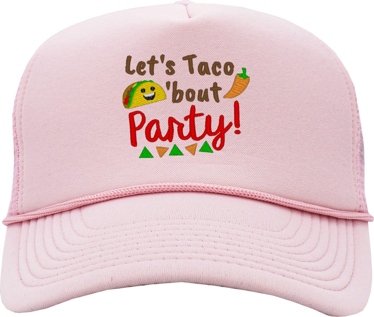 Mexico Symbols Let's Taco About Party Foam Trucker Hat