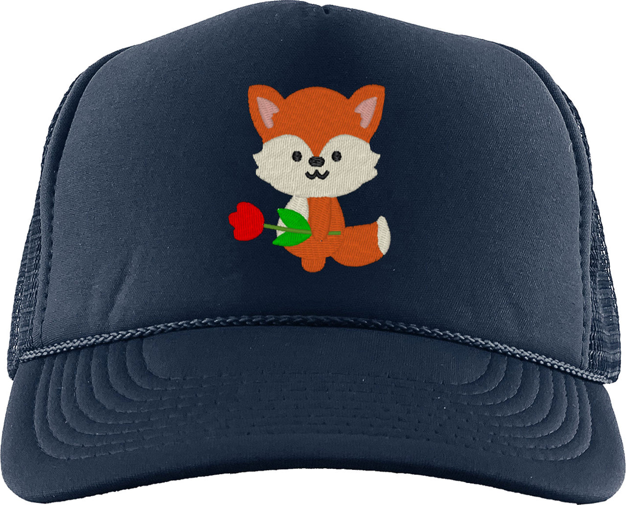 Cute Fox With Flower Foam Trucker Hat