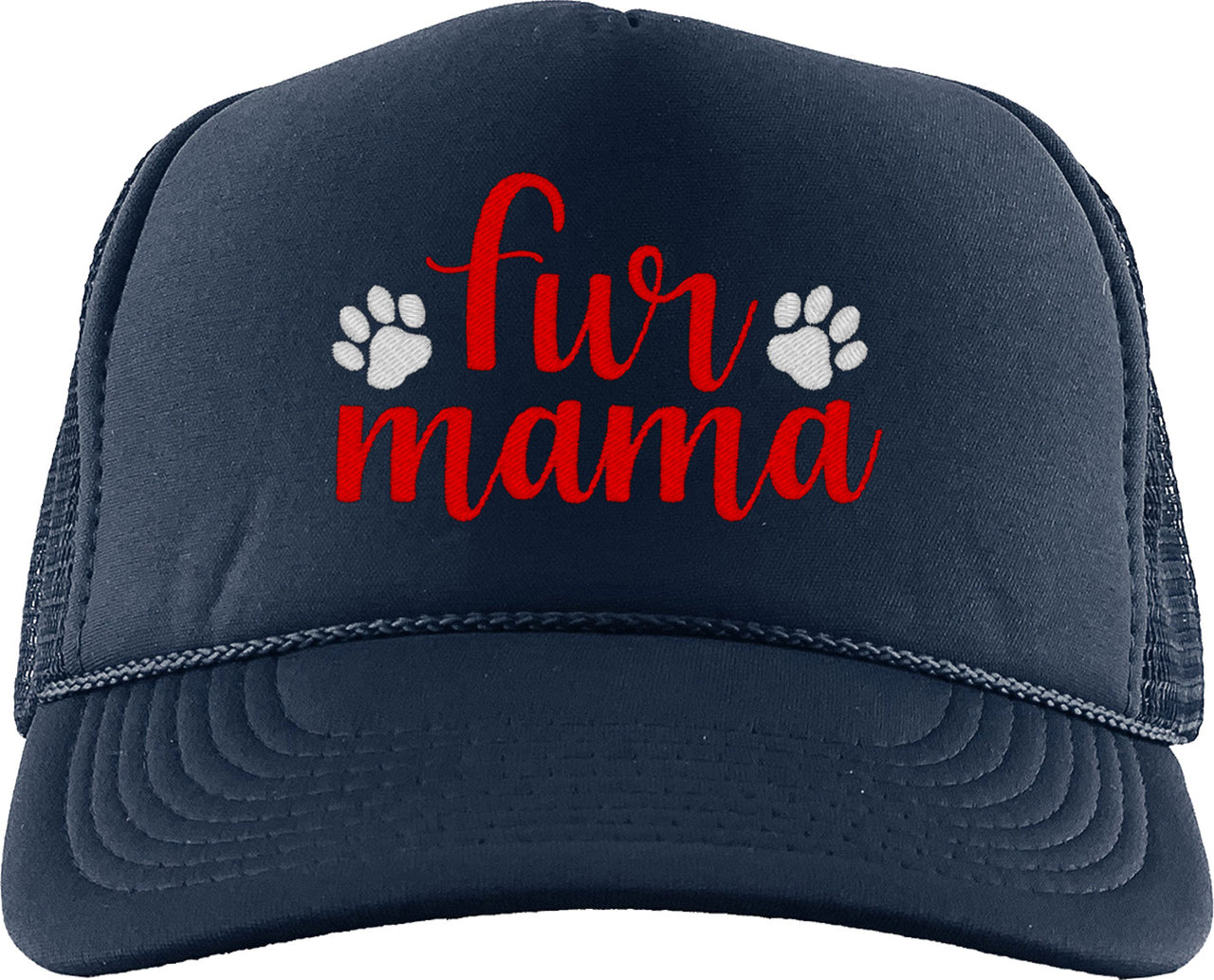 Fur Mama Dog Paw Print Foam Trucker Hat