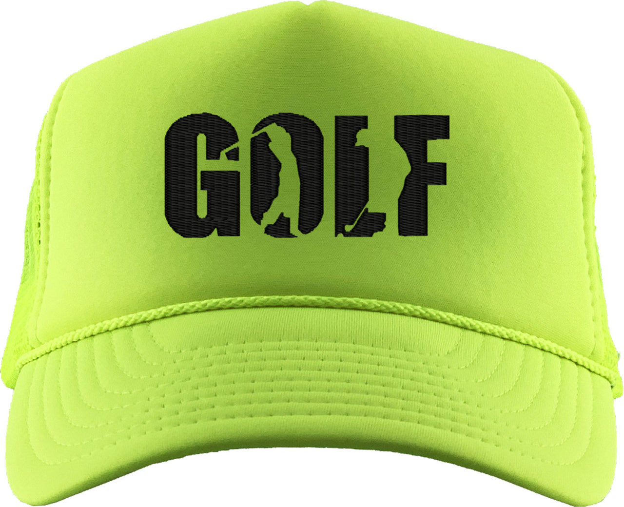 Golf Typography Silhouette Foam Trucker Hat