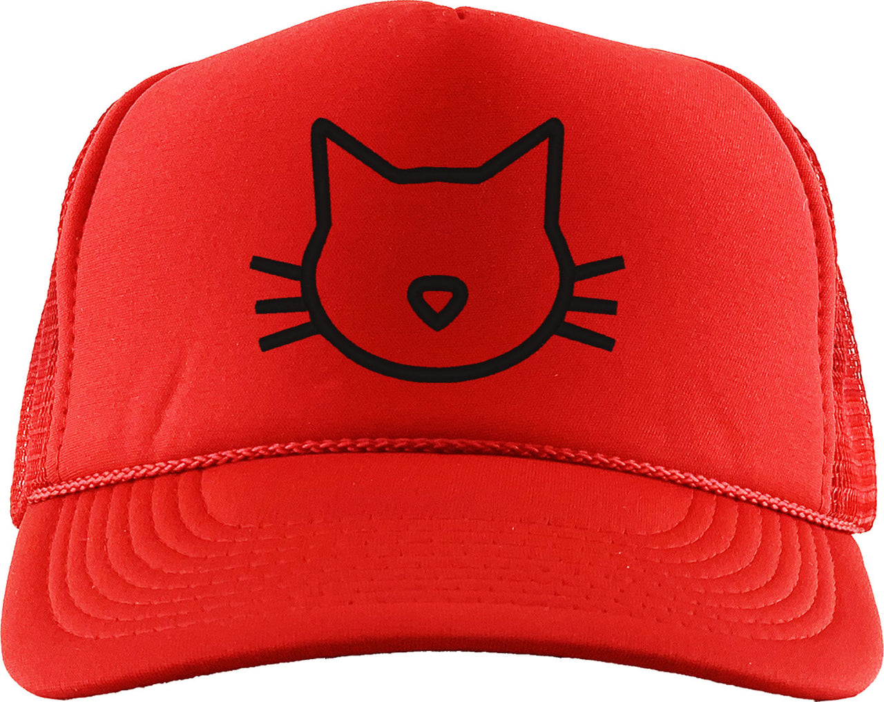 Cat Face Silhouette Foam Trucker Hat