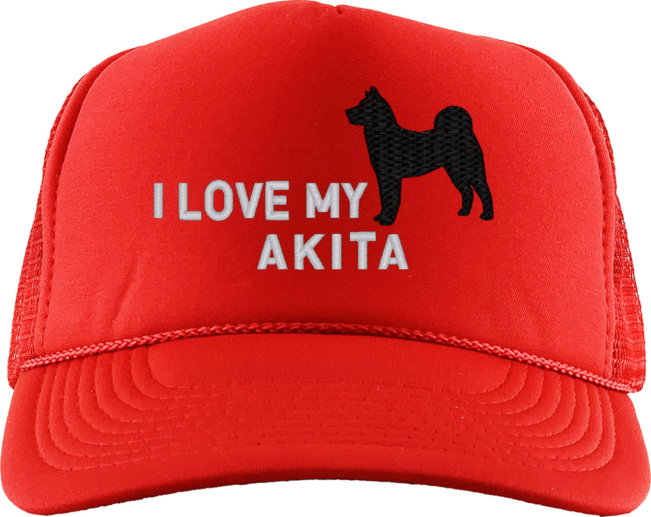 I Love My Akita Dog Foam Trucker Hat