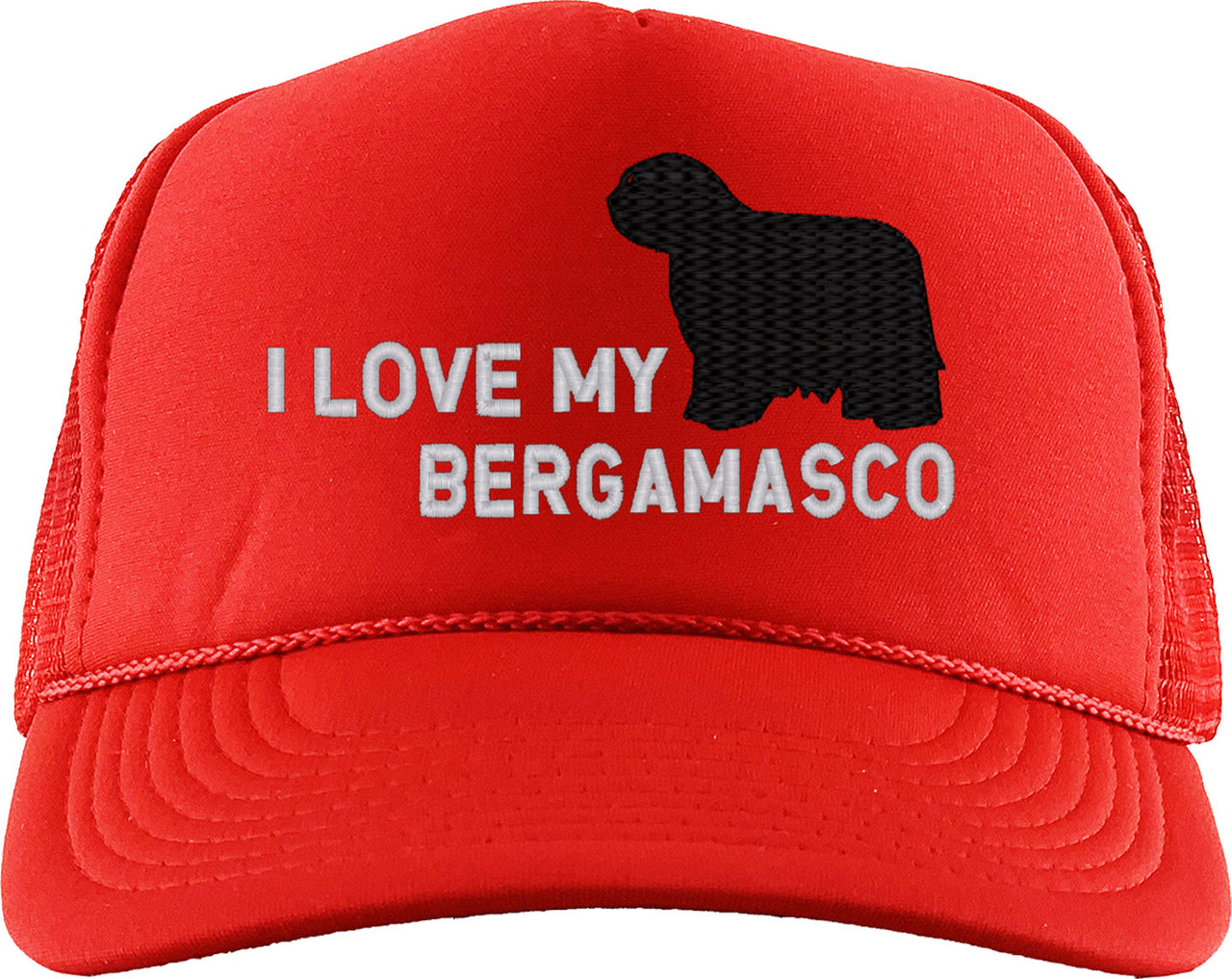 I Love My Bergamasco Dog Foam Trucker Hat