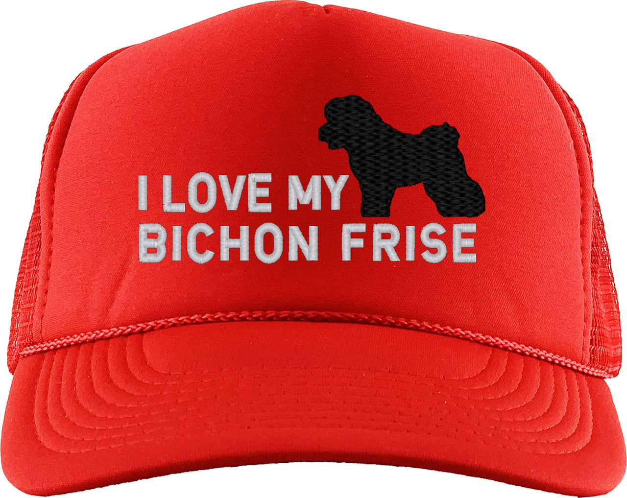 I Love My Bichon Frise Dog Foam Trucker Hat