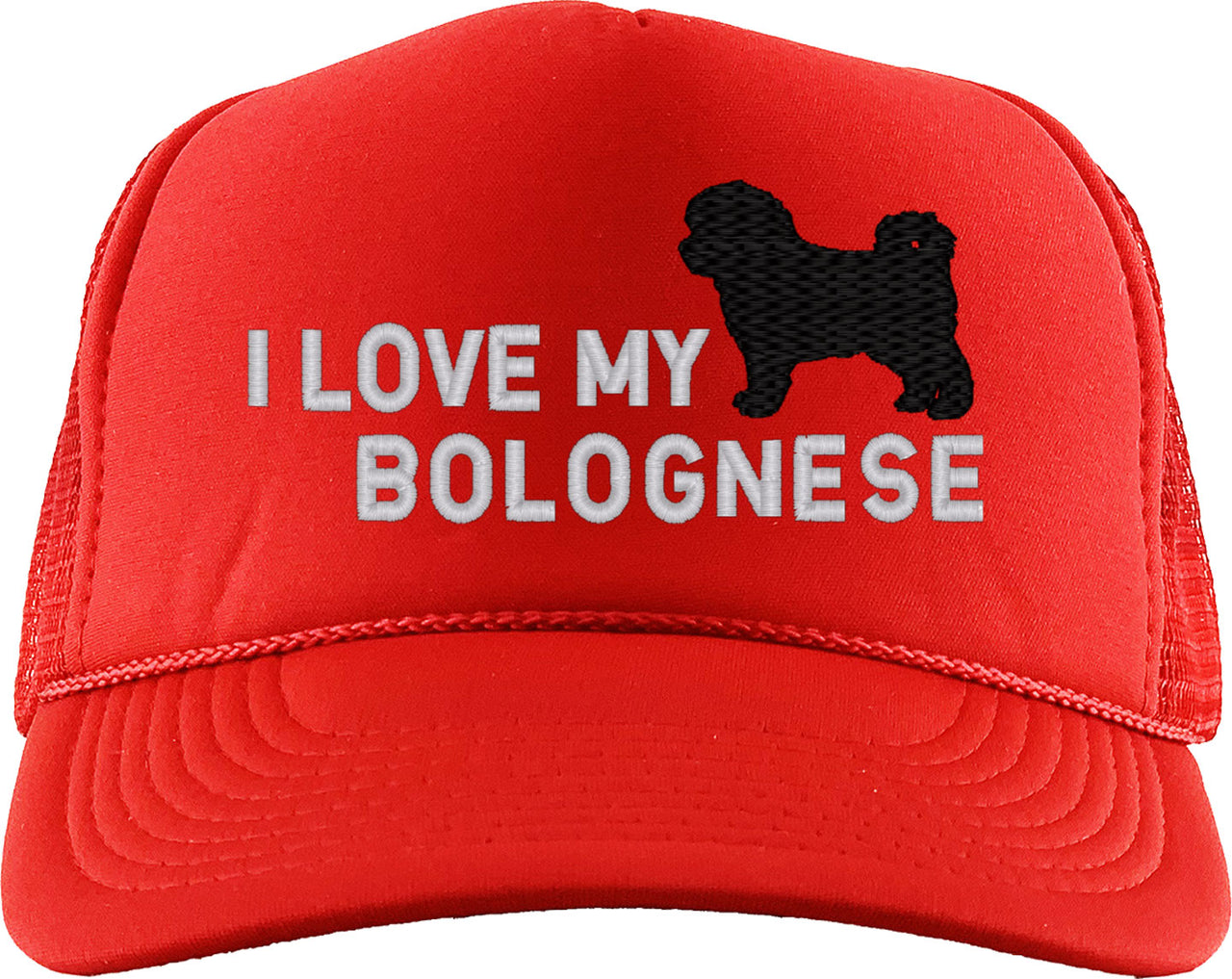 I Love My Bolognese Dog Foam Trucker Hat