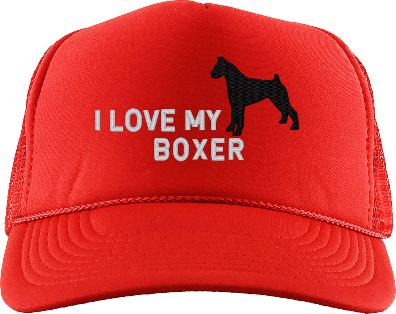 I Love My Boxer Dog Foam Trucker Hat