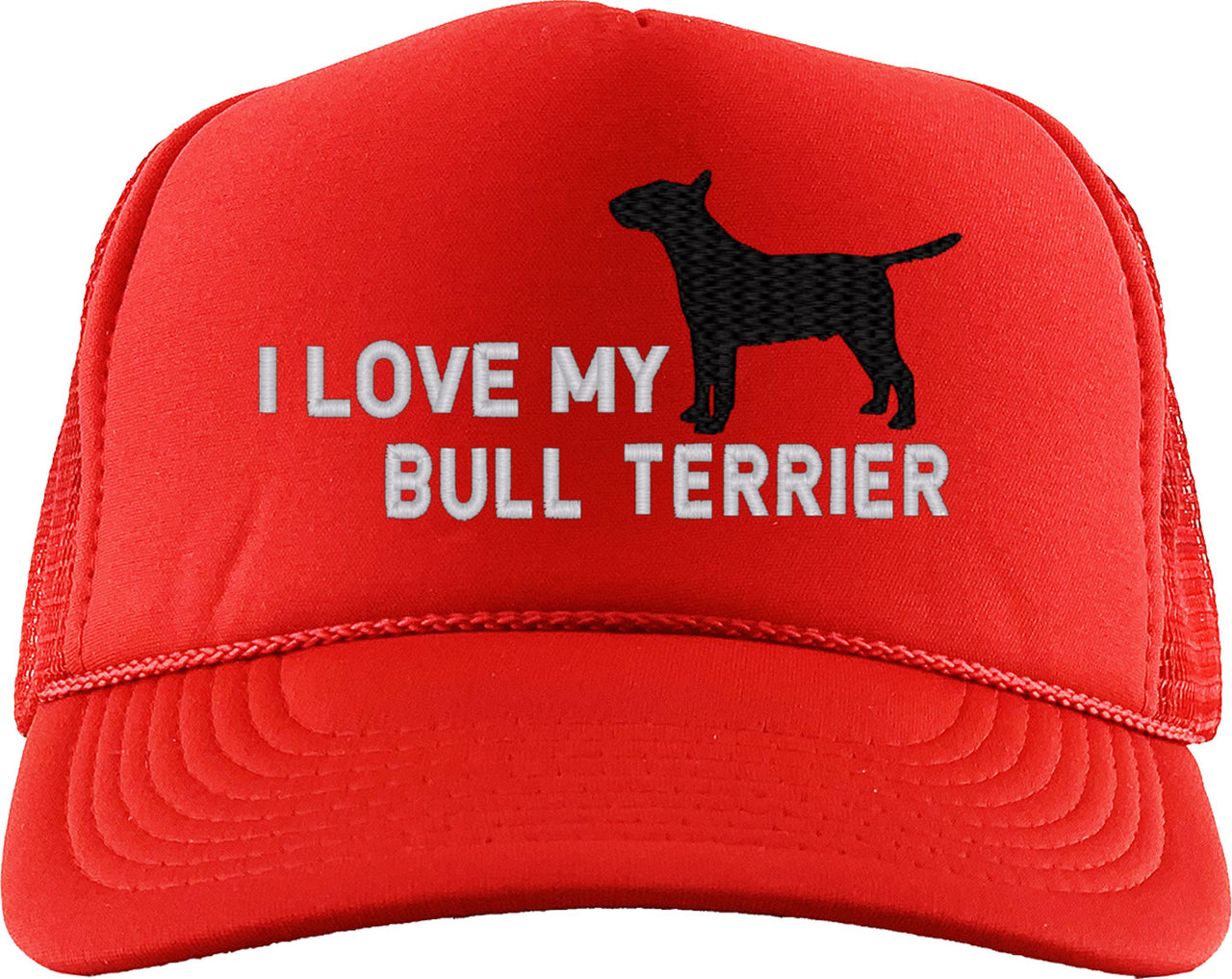 I Love My Bull Terrier Dog Foam Trucker Hat