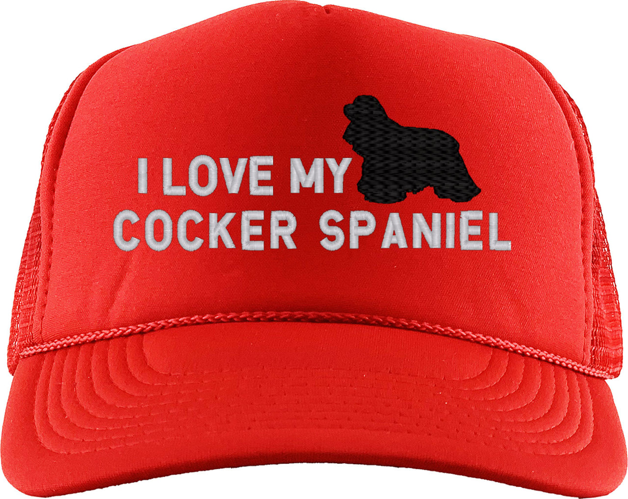 I Love My Cocker Spaniel Dog Foam Trucker Hat