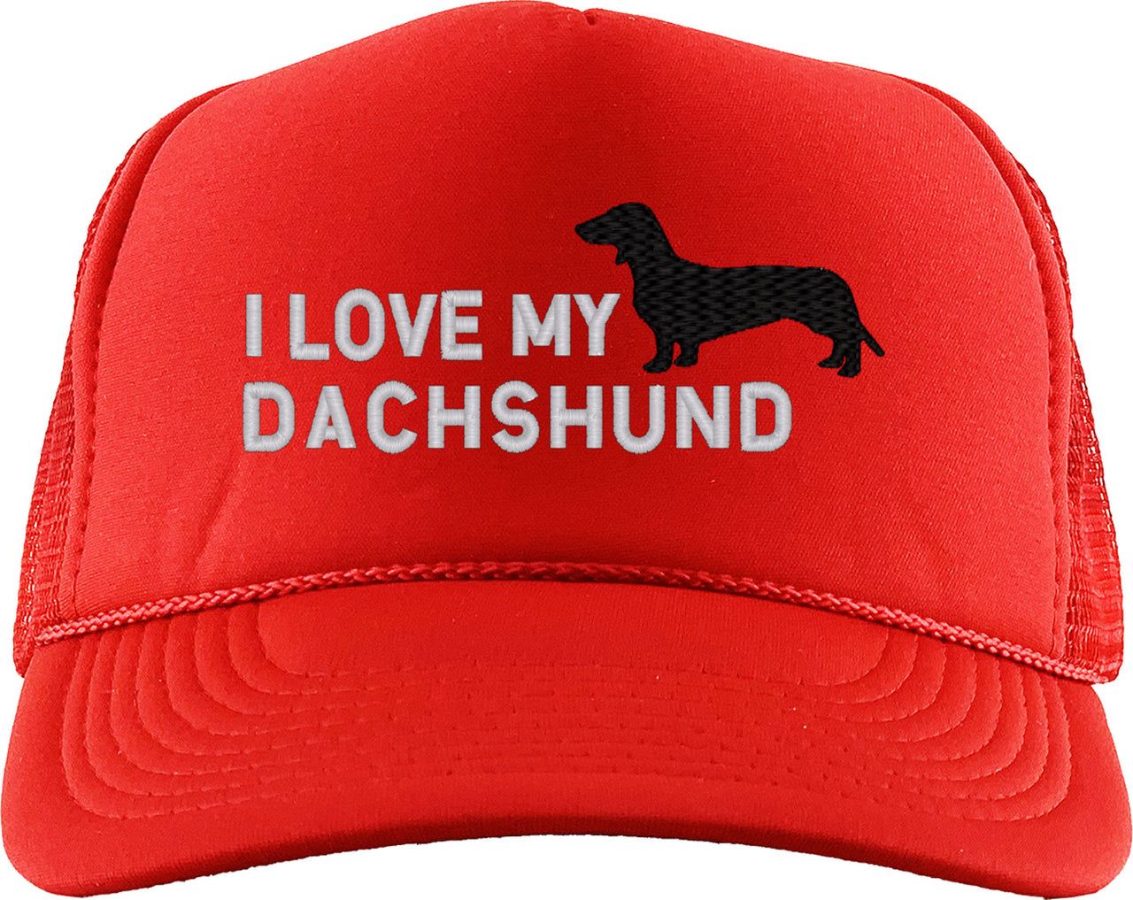 I Love My Dachshund Dog Foam Trucker Hat