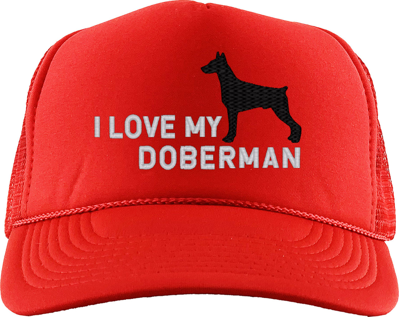 I Love My Doberman Dog Foam Trucker Hat
