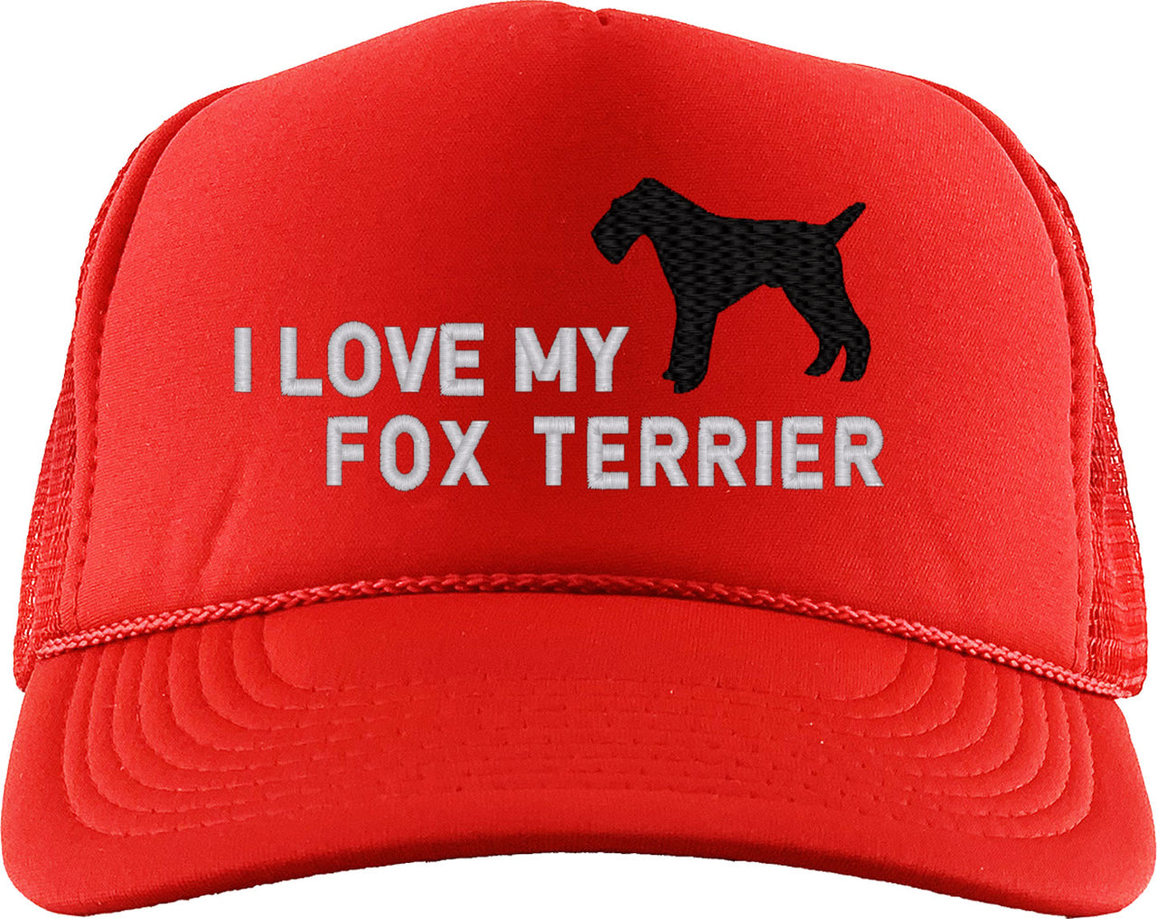 I Love My Fox Terrier Dog Foam Trucker Hat