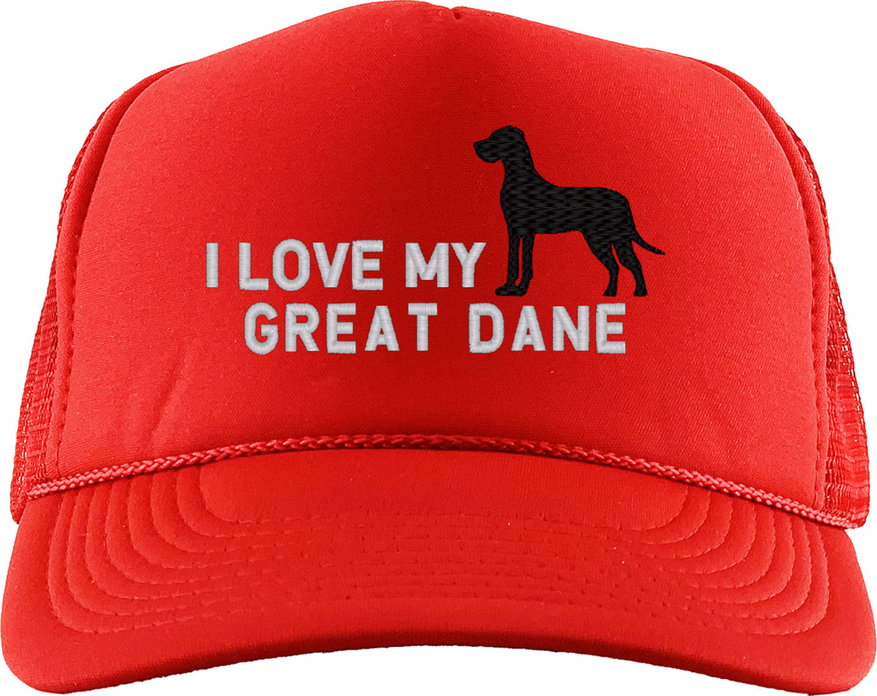 I Love My Great Dane Dog Foam Trucker Hat