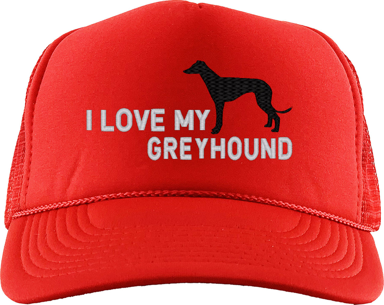 I Love My Greyhound Dog Foam Trucker Hat