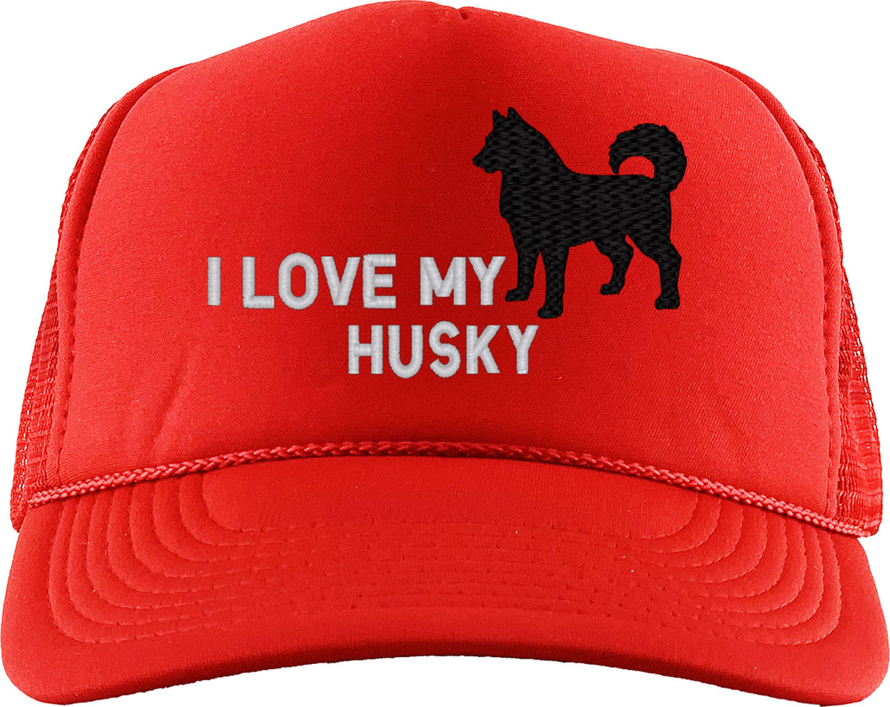 I Love My Husky Dog Foam Trucker Hat