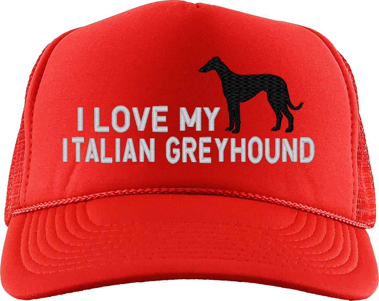 I Love My Italian Greyhound Dog Foam Trucker Hat