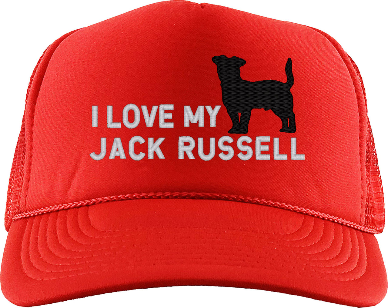 I Love My Jack Russell Dog Foam Trucker Hat