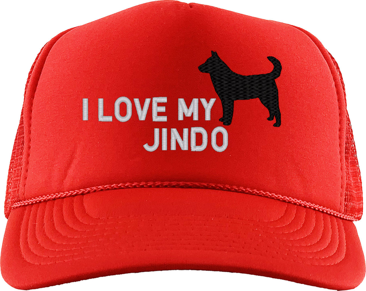 I Love My Jindo Dog Foam Trucker Hat
