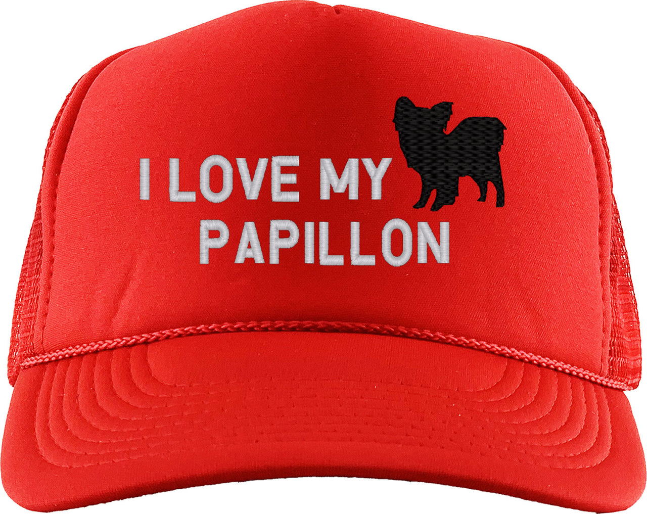 I Love My Papillon Dog Foam Trucker Hat