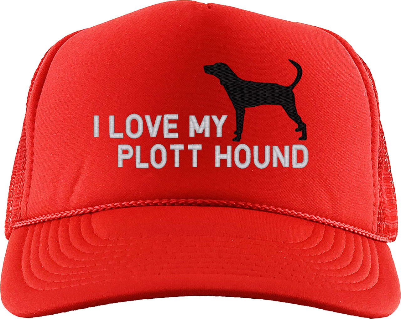 I Love My Plott Hound Dog Foam Trucker Hat