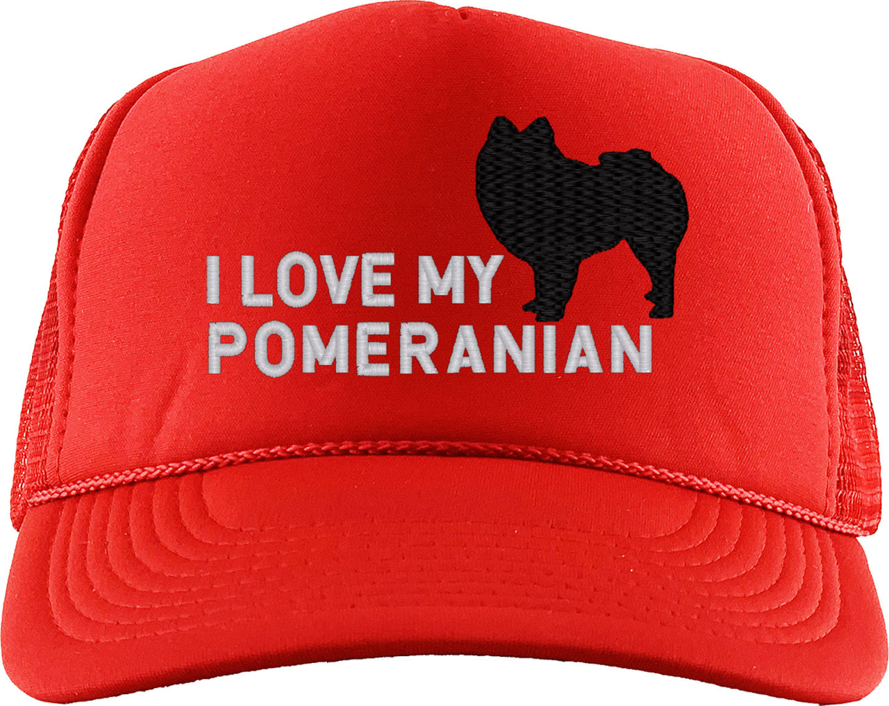 I Love My Pomeranian Dog Foam Trucker Hat