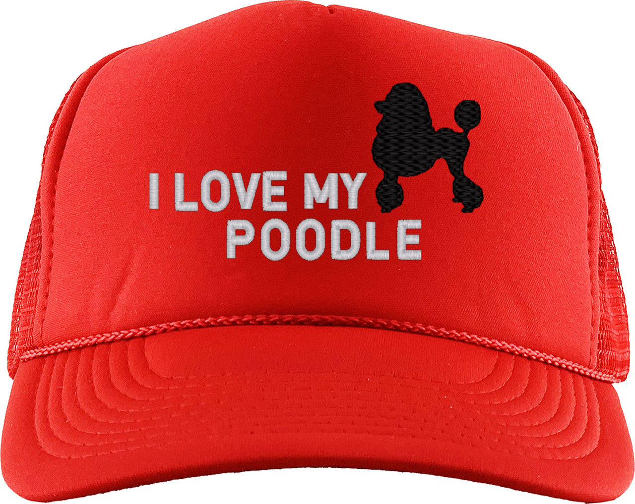 I Love My Poodle Dog Foam Trucker Hat