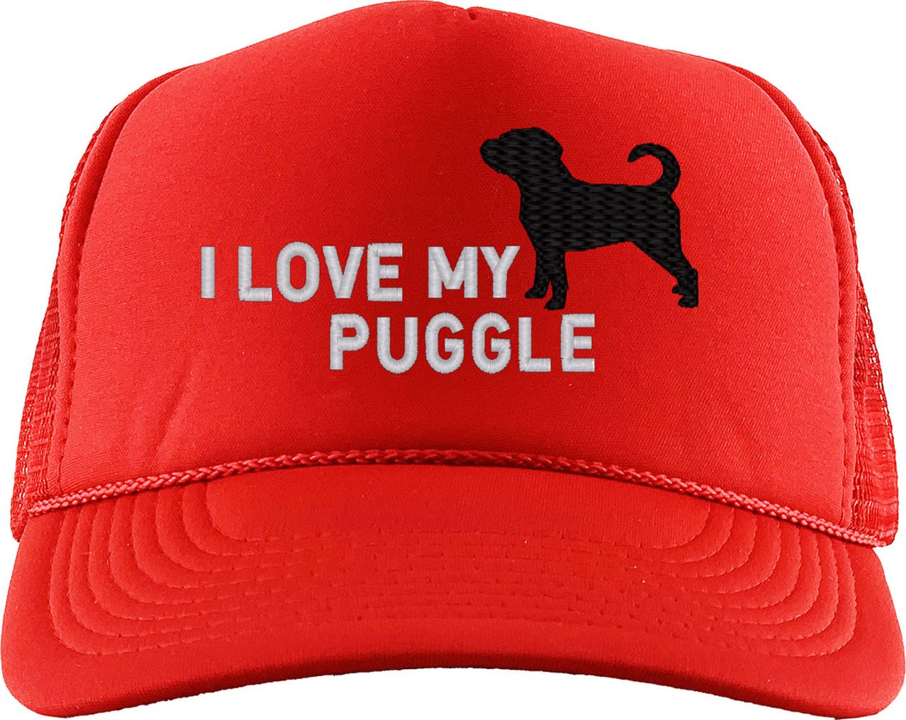 I Love My Puggle Dog Foam Trucker Hat