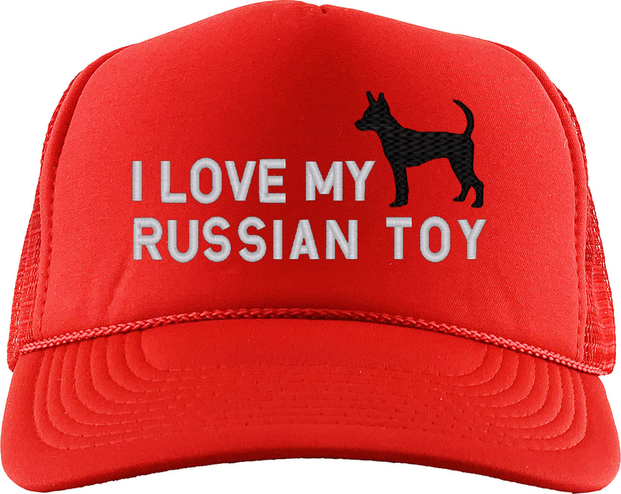 I Love My Russian Toy Dog Foam Trucker Hat