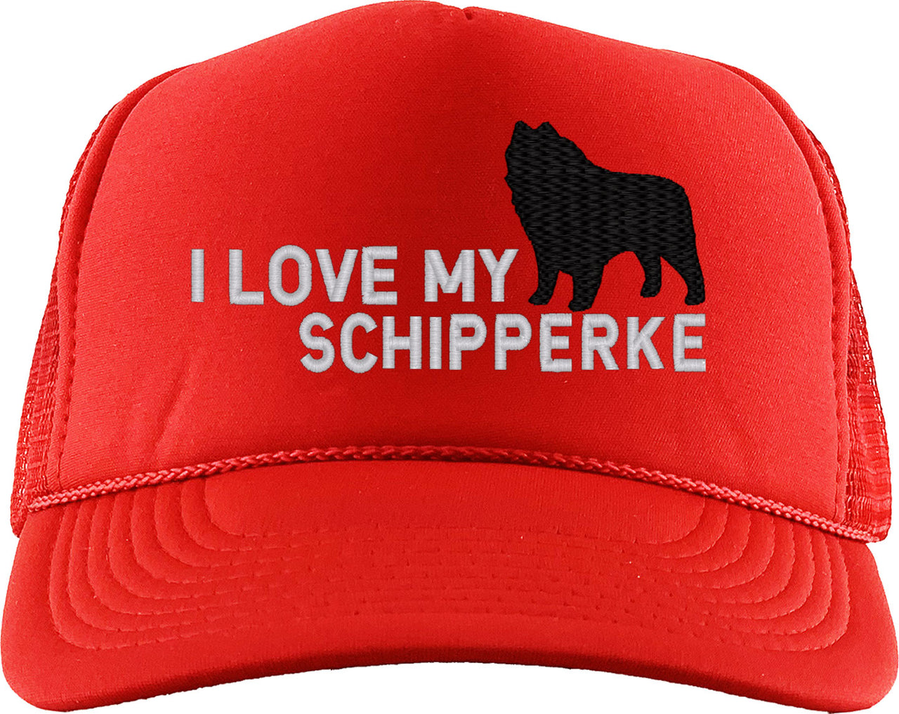 I Love My Schipperke Dog Foam Trucker Hat