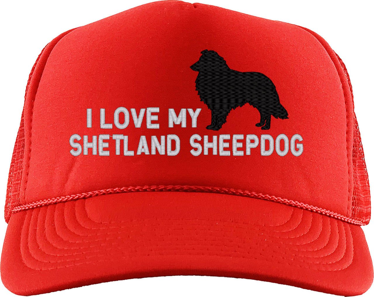 I Love My Shetland Sheepdog Foam Trucker Hat