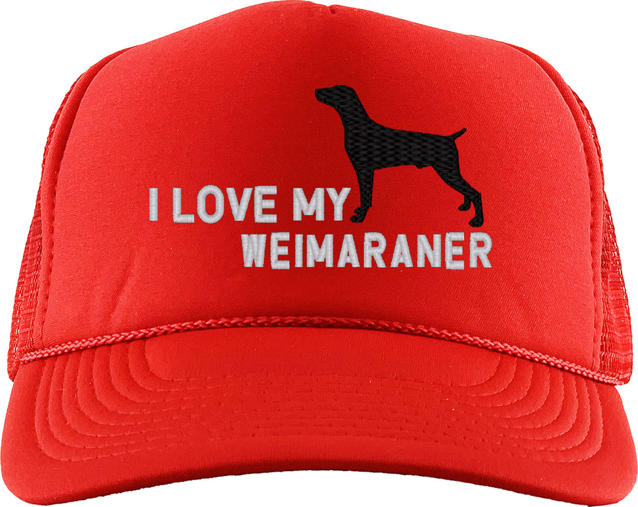 I Love My Weimaraner Dog Foam Trucker Hat
