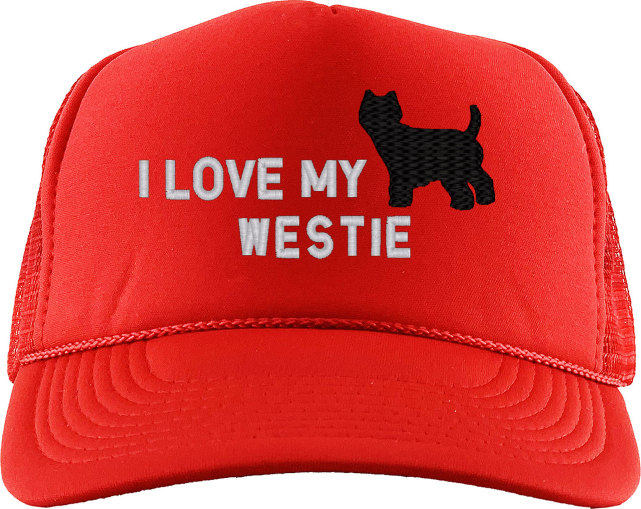 I Love My Westie Dog Foam Trucker Hat