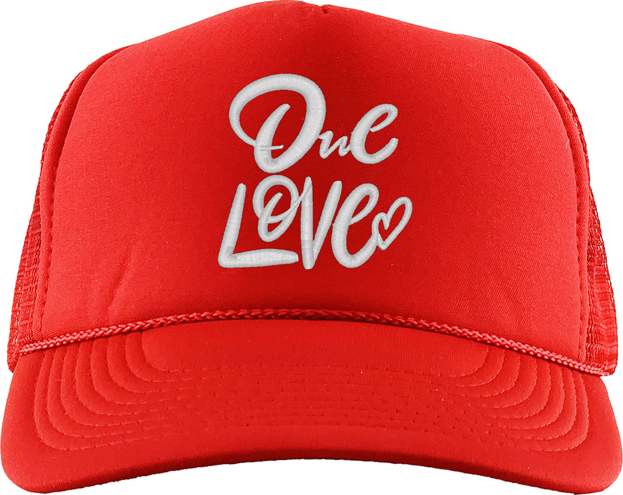 One Love Typography Foam Trucker Hat