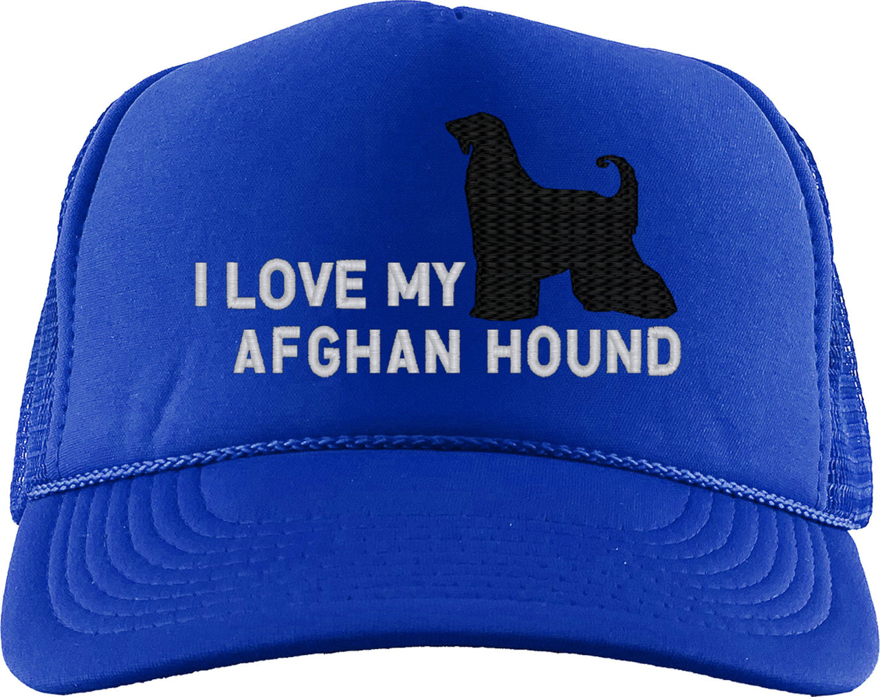 I Love My Afghan Hound Dog Foam Trucker Hat