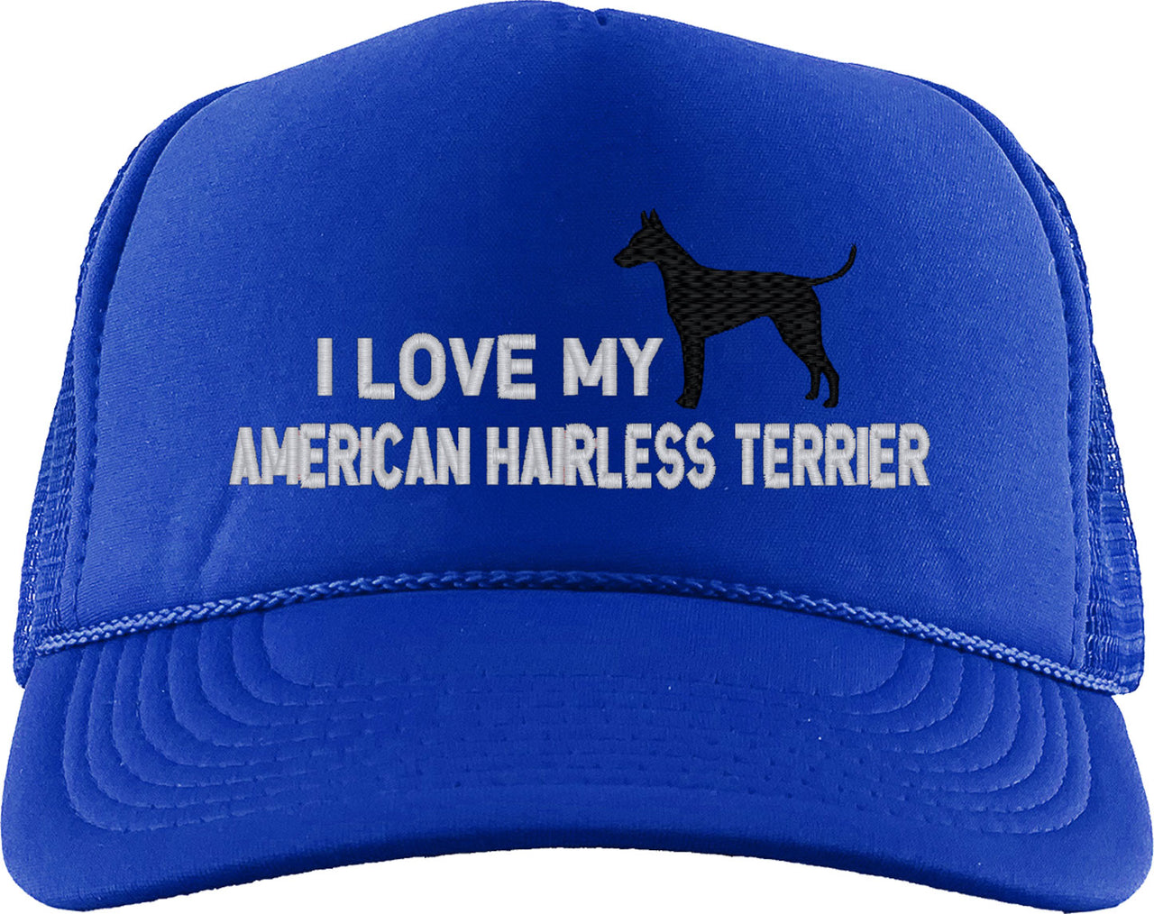 I Love My American Hairless Terrier Dog Foam Trucker Hat