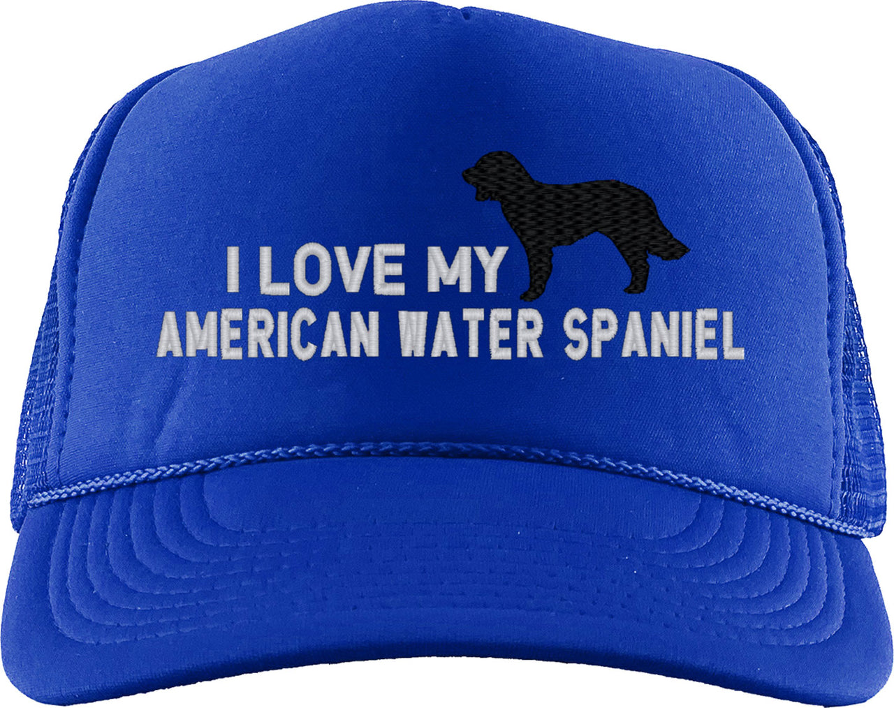 I Love My American Water Spaniel Dog Foam Trucker Hat