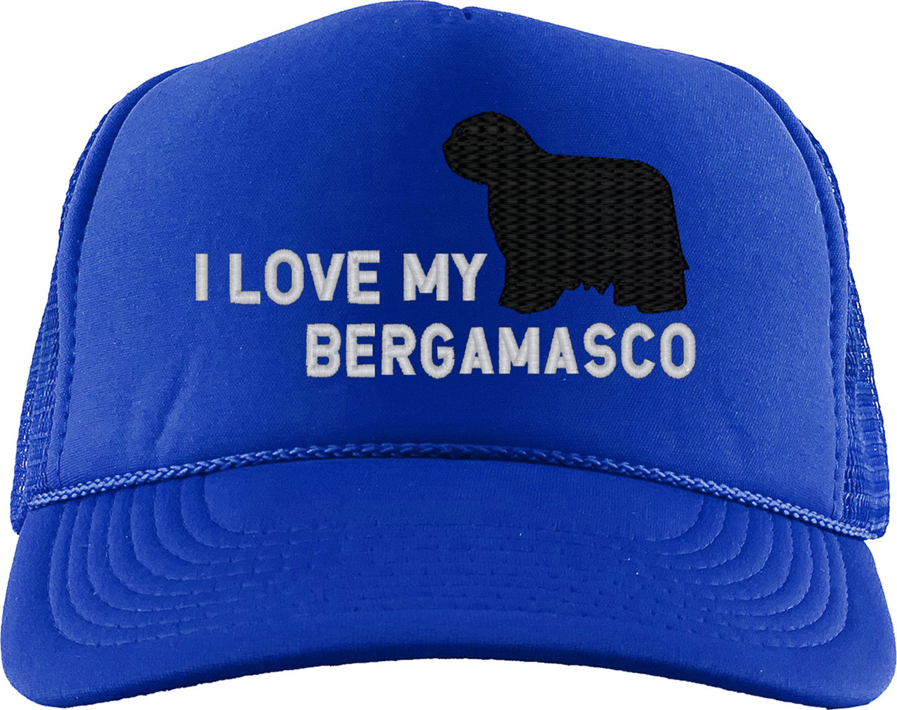 I Love My Bergamasco Dog Foam Trucker Hat