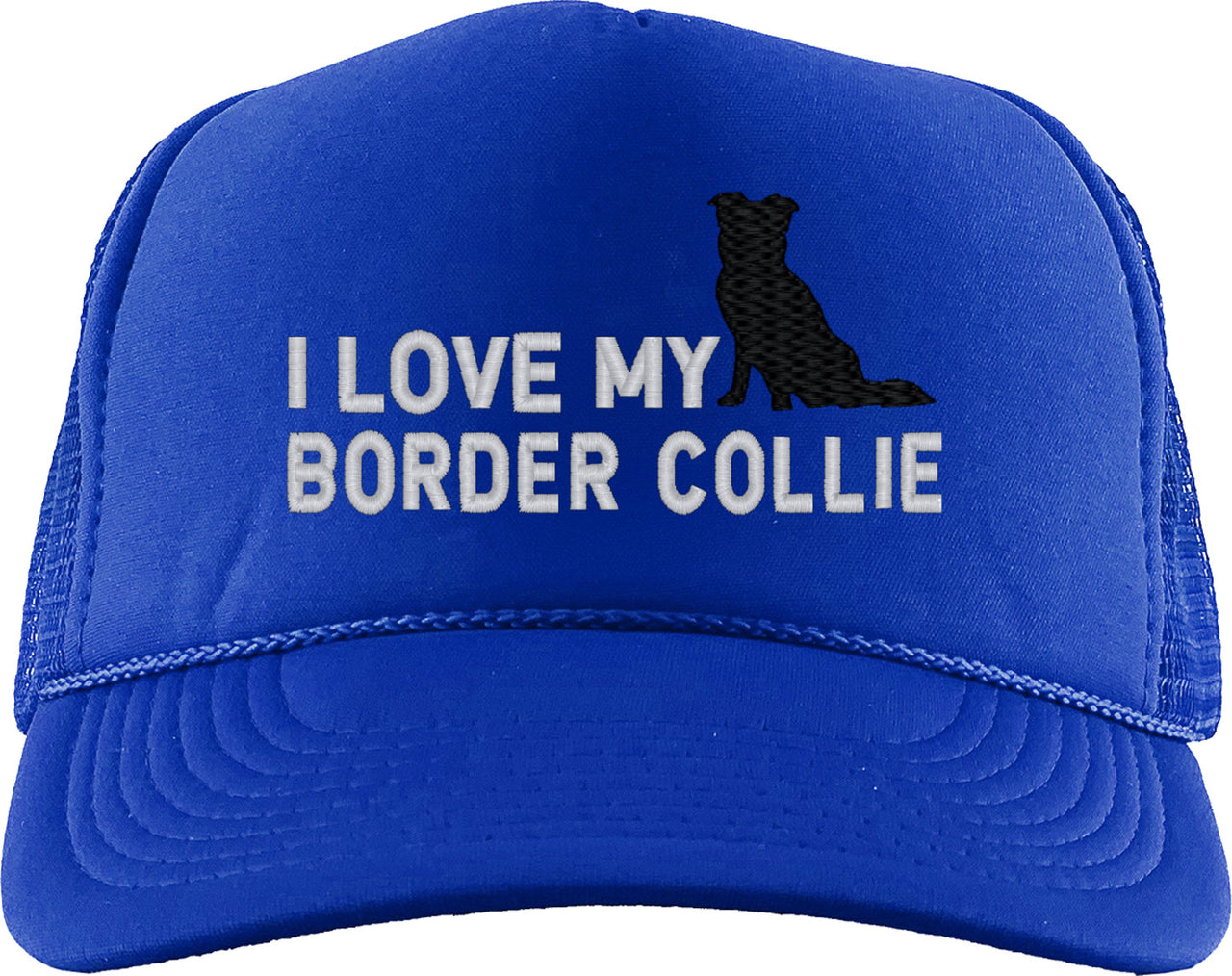 I Love My Border Collie Dog Foam Trucker Hat