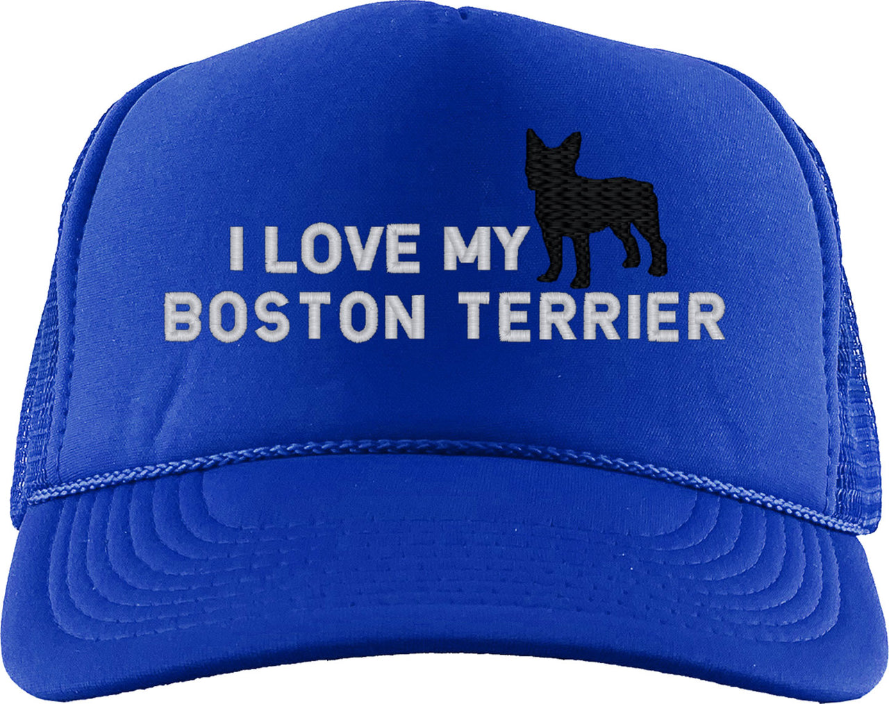 I Love My Boston Terrier Dog Foam Trucker Hat